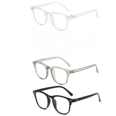 3PCS Fashion Academy Flat Light Glasses Suitable for Men and Women's Daily Wear Work and Leisure Plain Decorative Glasses
