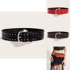 Punk Style Rivet Belt With Alloy Buckle For Streetwear Fashion