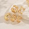 2025 New Hot-selling Wind Ring Set Niche Geometric Line Design Metal Ring Open Ring