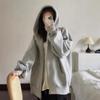 Women's Zip Up Hoodies Oversized Long Sleeve Sweatshirt Fleece Lined Hooded Coat with Pockets