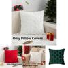 Soft Plush Christmas Cushion Cover Snowflake And Christmas Tree Pattern For Festive Vibe