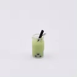 Cute Miniature 3D Bubble Tea Bottle Design Artificial Style Resin Glass Bottle Charms Earring Making Colorful Jewelry Souvenir