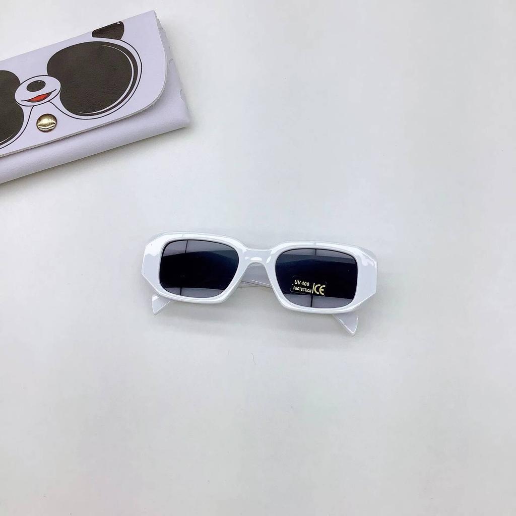 2026 New Square Cut Edge Children's Polygonal Wide Leg Sunglasses, Baby UV Resistant Sunshades
