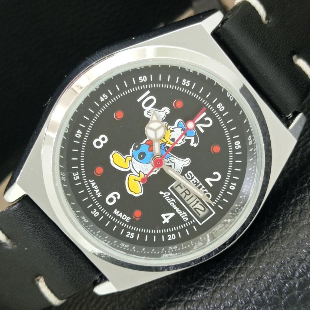 

VINTAGE SEIKO AUTOMATIC 6309A REFURBISHED JAPAN MENS BLACK DIAL WATCH a443035-1