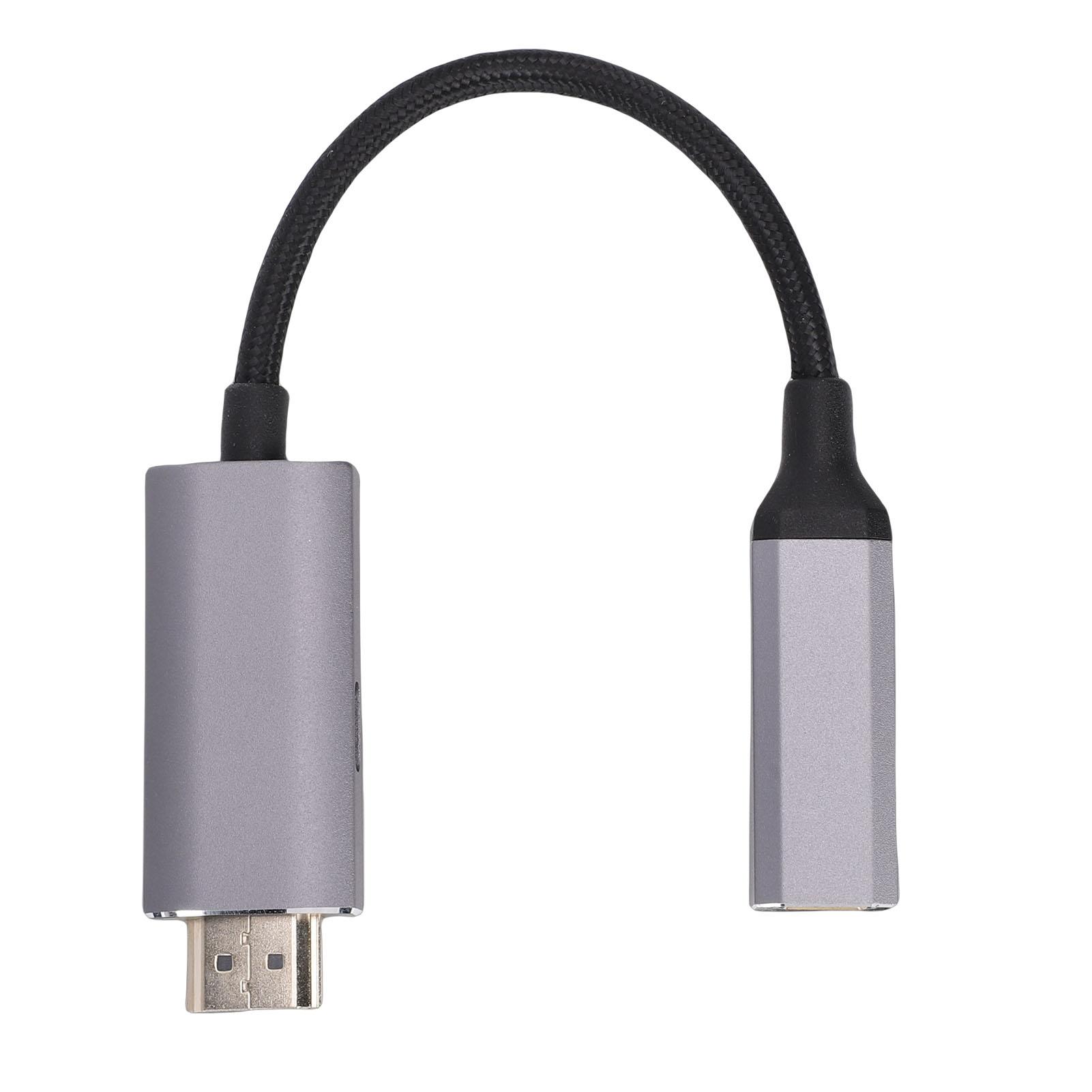 

HD to Mini DisplayPort Cable Aluminum Alloy 1080P 60Hz Unidirectional HD Male to Mini DisplayPort Female Cord with USB