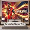 Custom Name Text Tapestry Lamine Yamal Personalized Polyester Wall Tapestry For Bedroom And Room