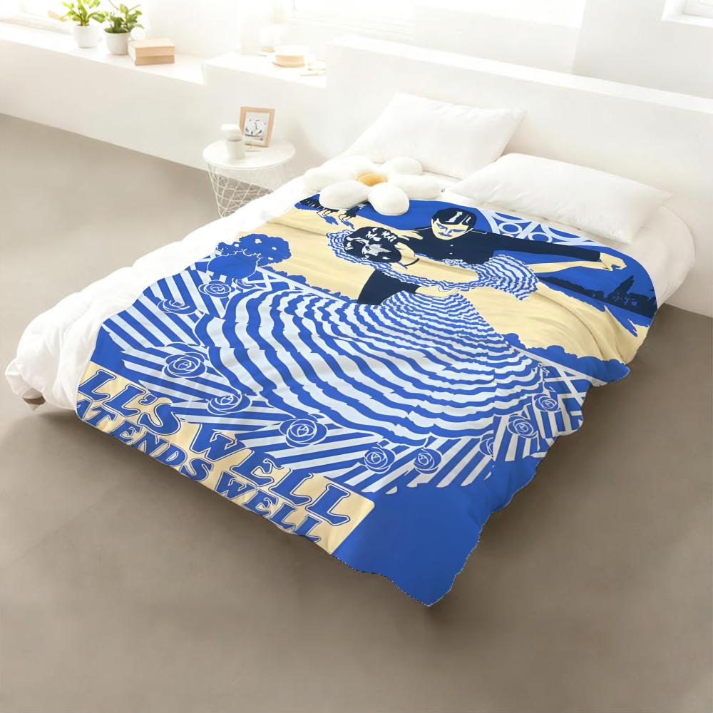 

Drama All‘s Well That Ends Well Throw Flannel Throw Blanket: Soft Kid-Friendly Warm Anti-Static All Season Washable Couch 75x90cm