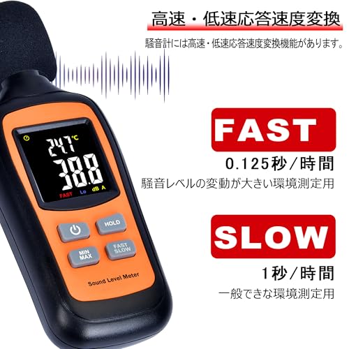 C-Timvasion Digitaler Schallpegelmesser, Hochpräzise Schallpegelmessung, 30-130dBA Lautstärkemesser, Beleuchtetes LCD-Display, Geeignet für Spiele, Indepe