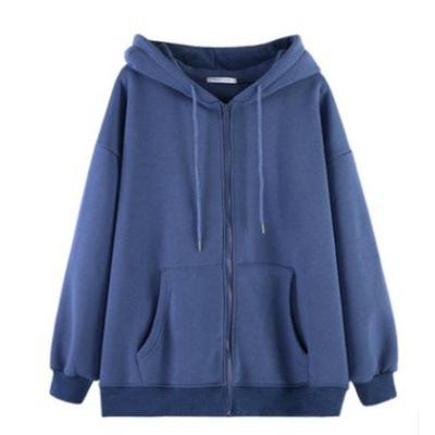 Damenmode, lässig, einfarbig, bedruckt, Herbst-Winter, langärmelig, mit Kapuze, Jacken und Mäntel