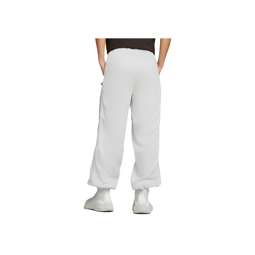 Puma Loose Letter Print Pocket Jogger Pants Women Bottoms White 538808-76