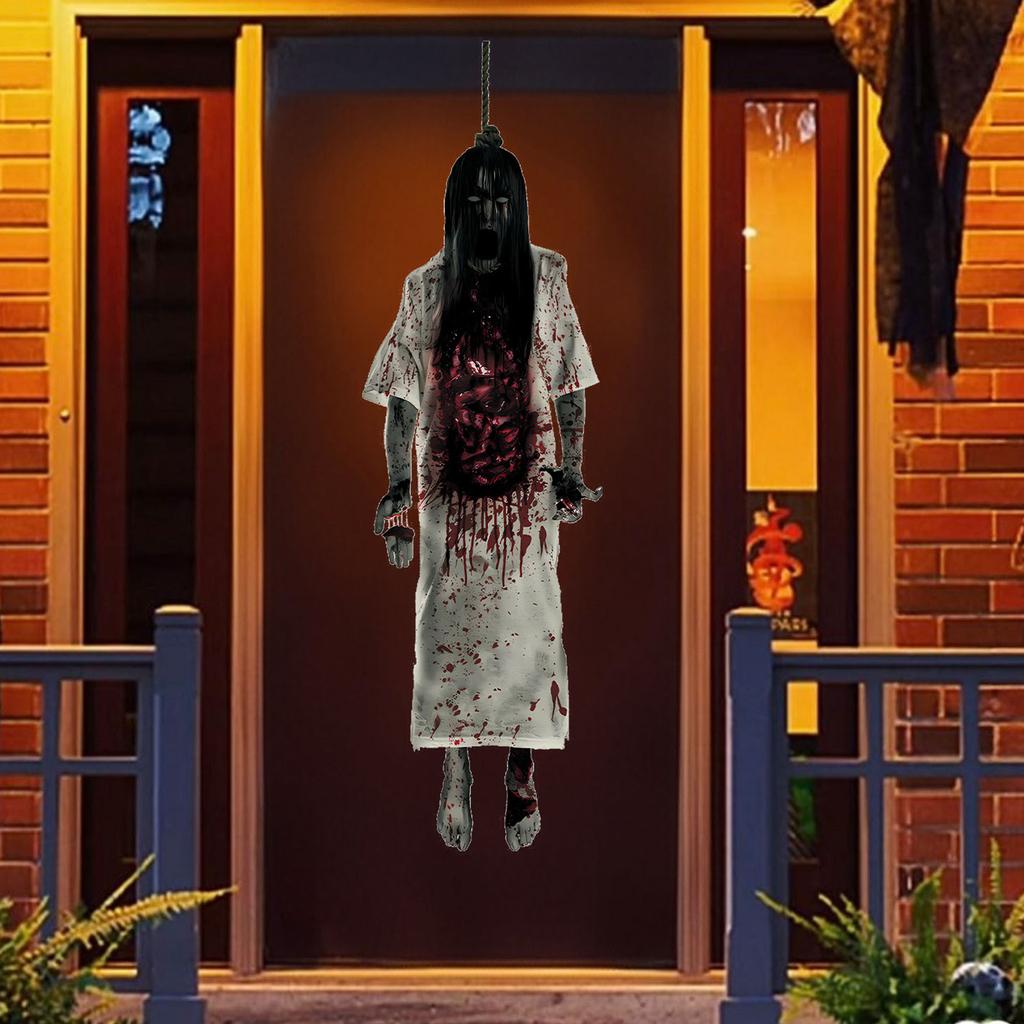 Halloween Decal Horror Hanging Corpse Decoration For Door Window Wall Sticker PVC Easy Peeling Off Design Party Supplies