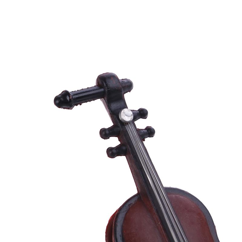 1Pc Plastic Mini Violin Dollhouse For Decorative Music Instrument  8.5*3.2Cm