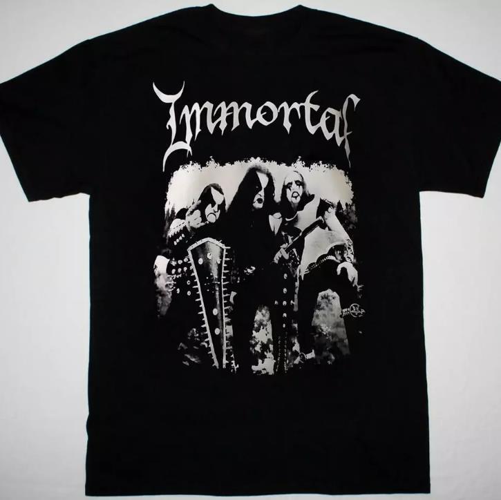 SALE Immortal Band T-shirt Retro Black Short Sleeve All Size Unisex T-Shirt