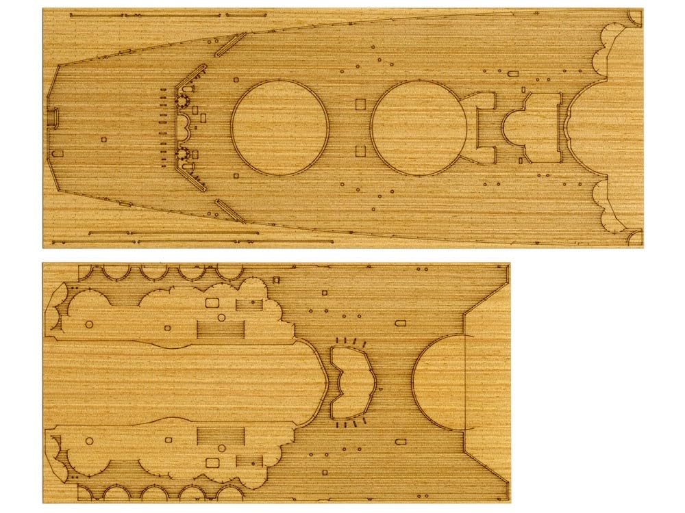 

Tamiya 1/350 Detail Up Parts Series No.45 Японский линкор Линкор Ямато Деревянная палуба Пластиковые детали модели 12645
