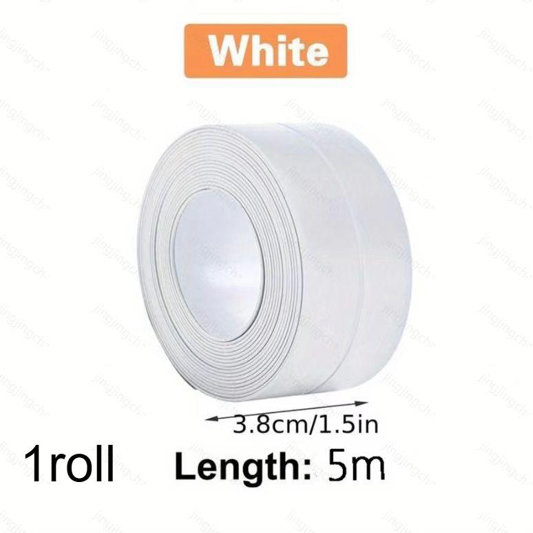 

1/2 рулона прочного материала Кухонная и ванная водонепроницаемая лента, Уплотнительные полосы для кухонных швов, Прозрачные водонепроницаемые полосы