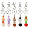 20Pcs/lot 20MM Pompom Beads Plush Fur Covered Ball Bead Charms Straight Hole Big Hole Spacer Beads For Handmade Jewelry Access