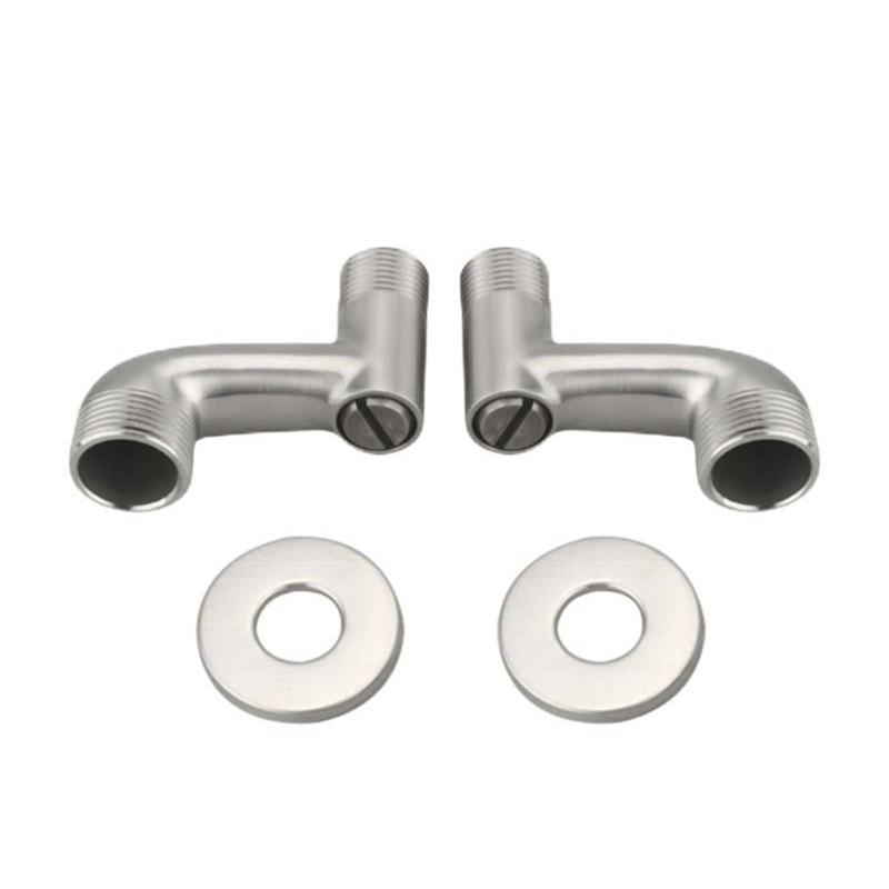 

Stainless Steels Shower Faucet Curved Foot Fittings Shower Pipe Bend Connector Angle Valves Shower Faucet Adapter серебряный