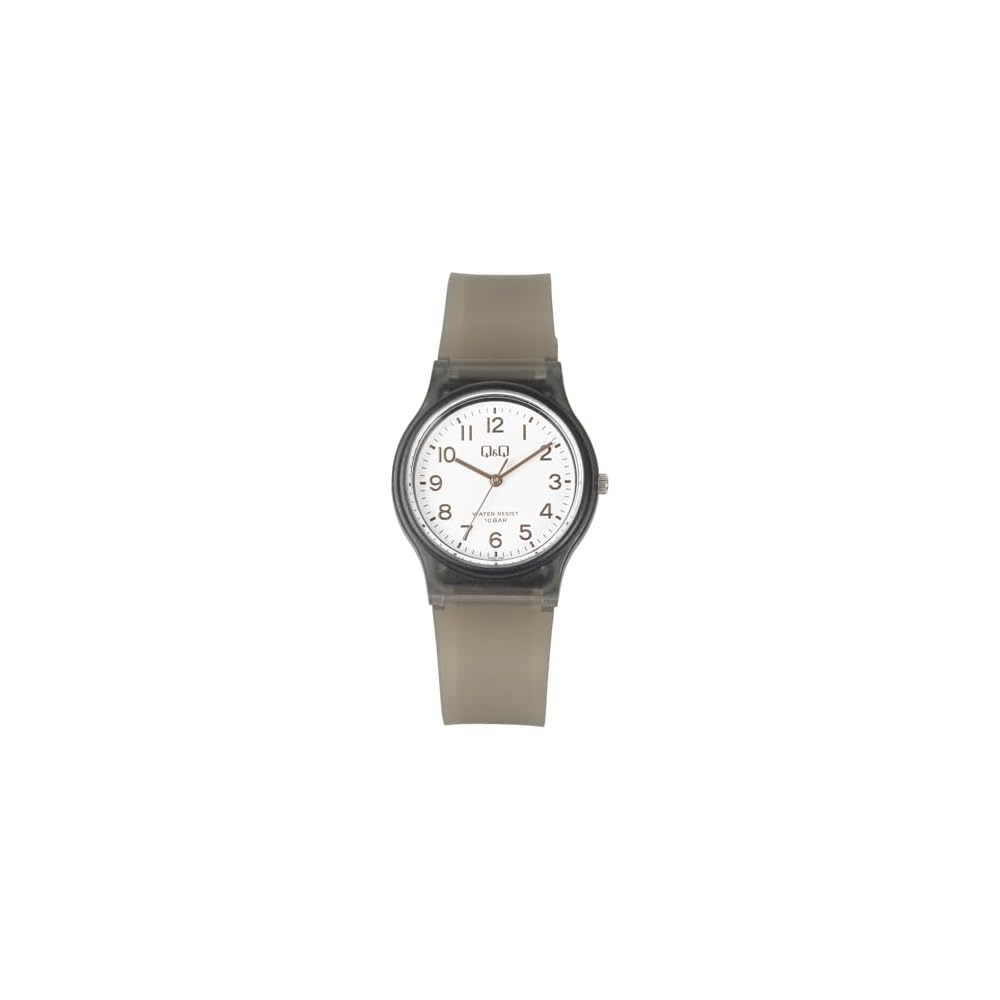 Citizen QQ Analog Watch 10 ATM Water Resistant Silicone Strap V06A-518VK White Skeleton