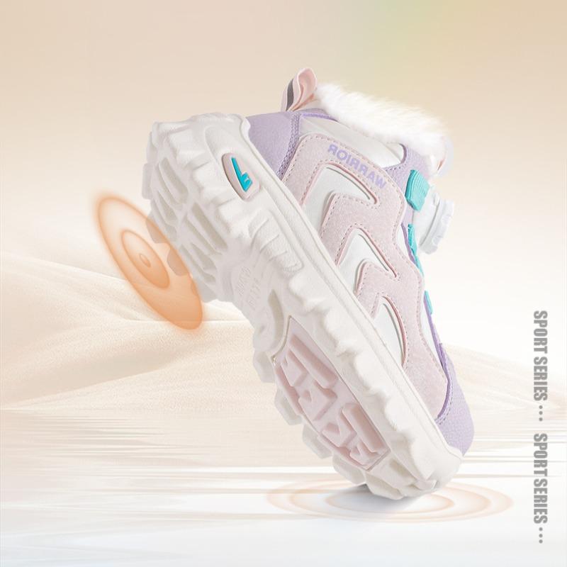 WARRIOR Children's Thickened Large Cotton Shoes 2023 Autumn and Winter New Boys' Velvet Sports Shoes Girls' Comfortable Winter Shoes