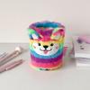 Portapenne Peluche Gatto Cartone Animato Creativo - Elegante Organizer da Scrivania per Studenti e Decorazione per Stanza del Dormitorio.