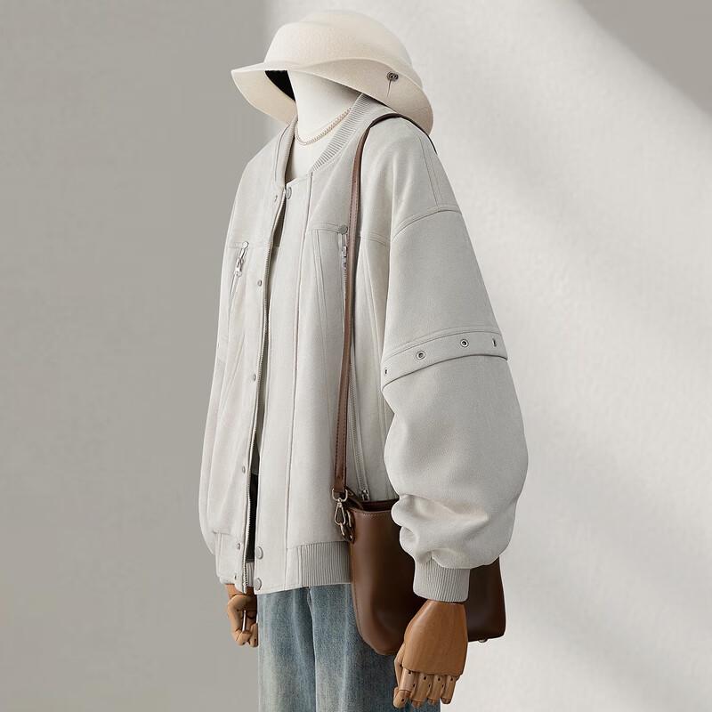 

Sibaishi Women s Designer Zipper Detail Bomber Jacket XL