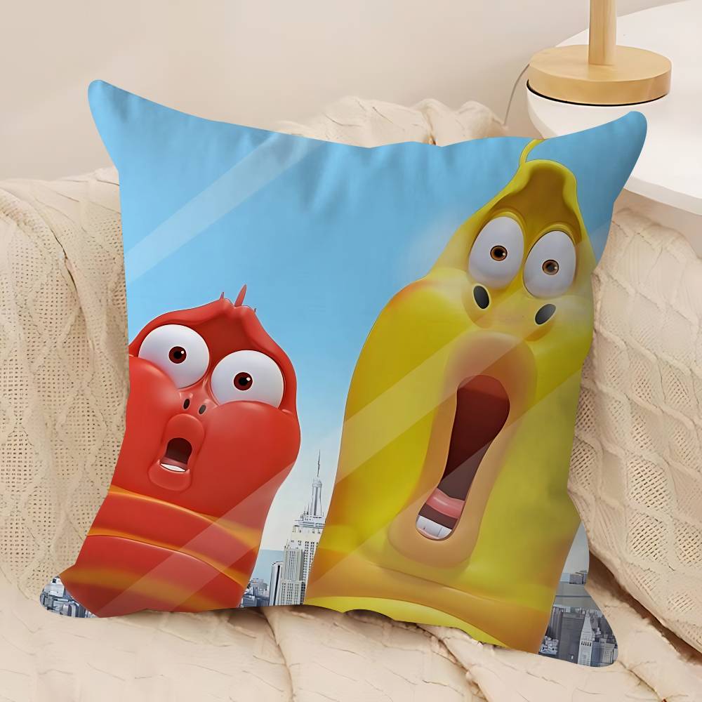 NIEDLICH Cartoon L-Larve Kissenbezug Abnehmbar Waschbar Kissenbezug – Ganzjährig Weiches Leinen