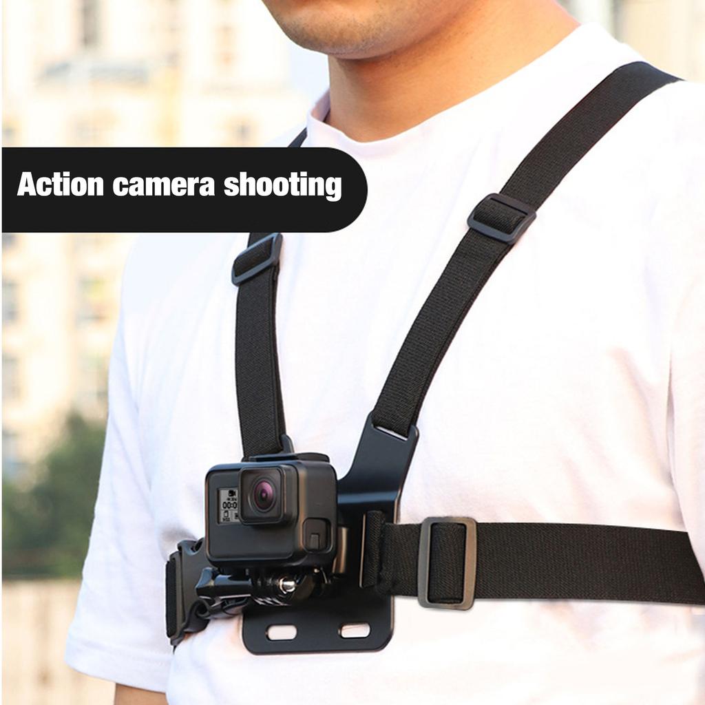 Action Camera Mount Kit Chest Harness Vest and Bike Motorcycle Holders for Running Cycling for GoPro Hero13/12/Insta360 X5/X4/X3