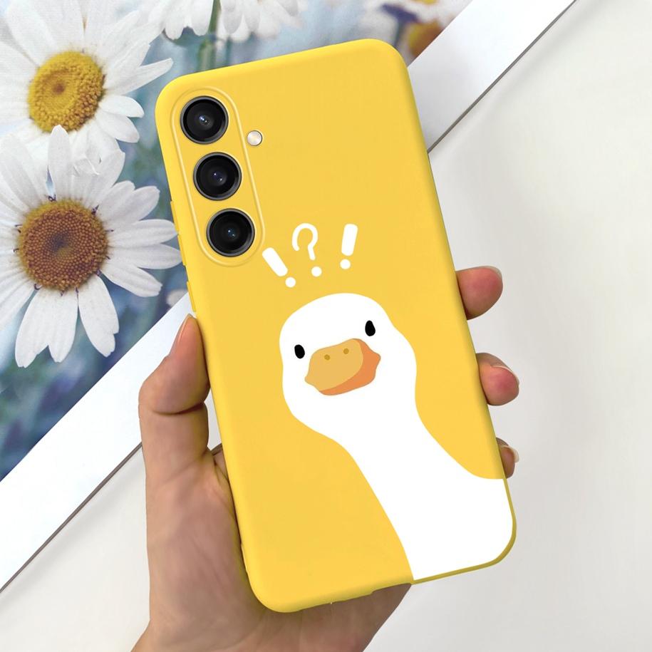 For Samsung A25 5G 2023 Case SM-A256B Cute Astronaut Duck Slim Soft Silicone Back Phone Cover For Samsung A55 A35 5G A356B Coque