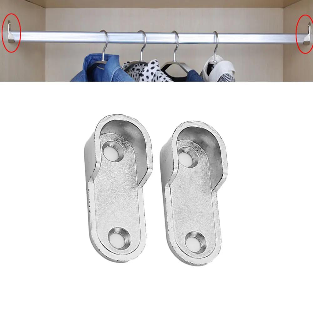 Cloth Holder Closet Brackets Pole Bracket 2 4 8Pcs Wardrobe Practical Thickening Holder Accessories Closet Rod