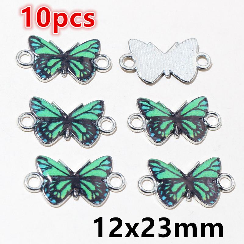 10-20pcs Enamel Butterfly Charms Pendants DIY Jewelry Making Connector Accessories for Earrings Necklace Bracelet Findings