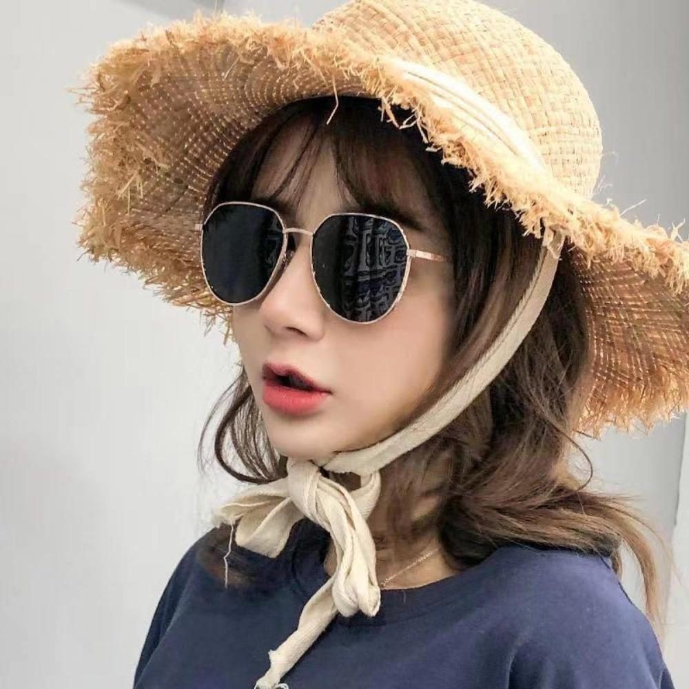 Oval Polarized Sunglasses Metal Frame Eyewear Driving Sun Glasses for Men UV400 Sun Glasses