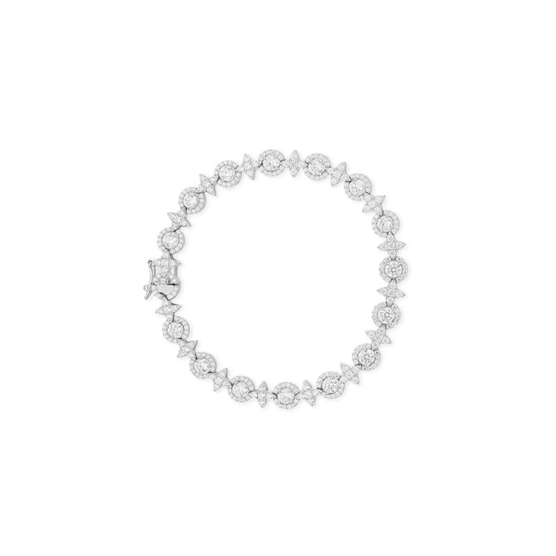 APM Monaco Bracelet Shining six-pointed star jewelry, shooting star circle design, synthetic cubic zirconia, bracelet, same style for men WB4872OX