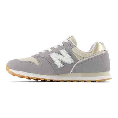 Nb 373 Comfortable Versatile Mesh Leather Durable Breathable Low Top Running Shoes Women Sneaker Gray White WL373PH2
