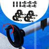 6 Pieces Pool Solar Cover Reel Attachment Kit Accessories Inground Swimming Pool Solar Cover Straps Clips With 6 Straps Hooks