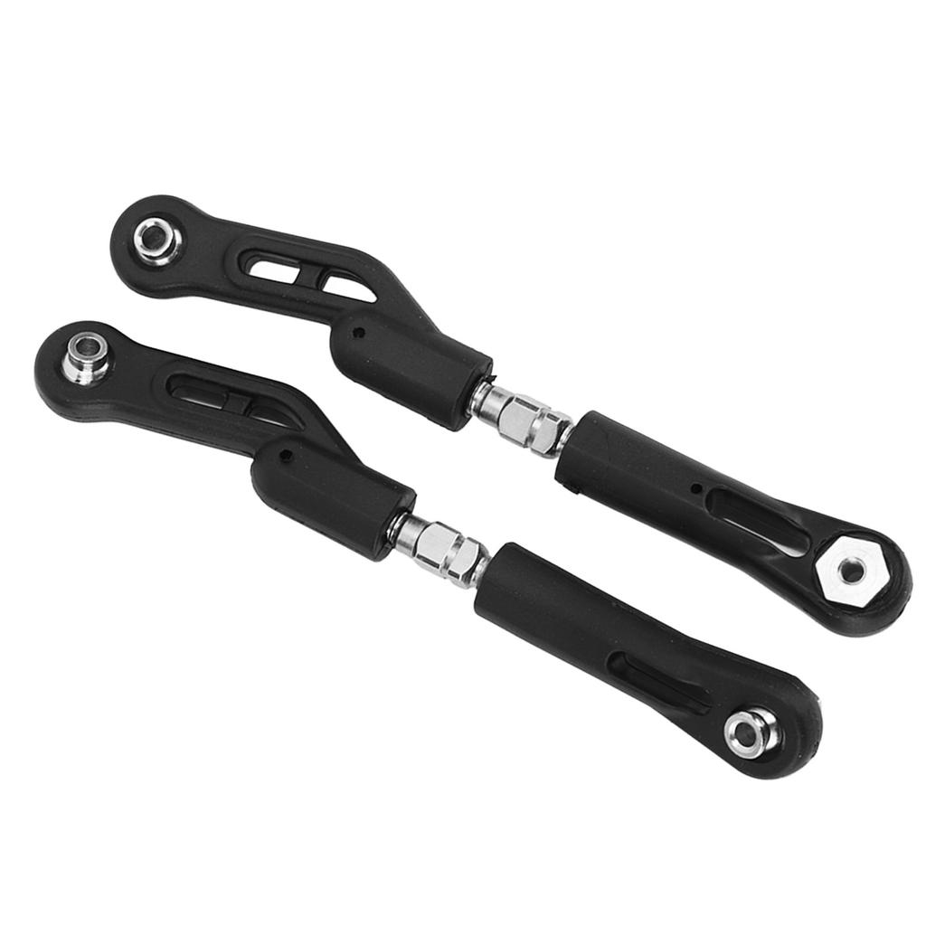 2Pcs RC Rear Upper Tie Rod Wear Resistant Lightweight RC Steering Pull Rod for ZD Racing 1 8 Car Black