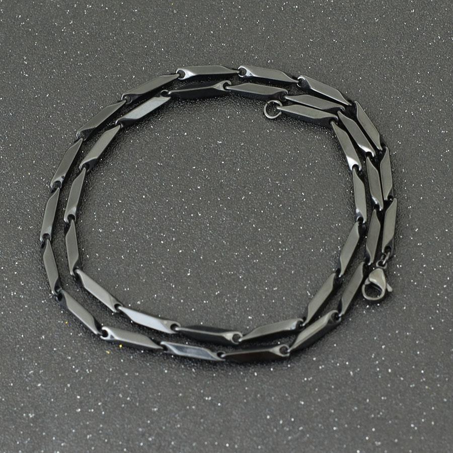 Noter New Stainless Steel Necklace For Men Hiphop Rock Chain Link Collar 4 Colors Punk Jewelry Erkek Kolye Accessories For Him