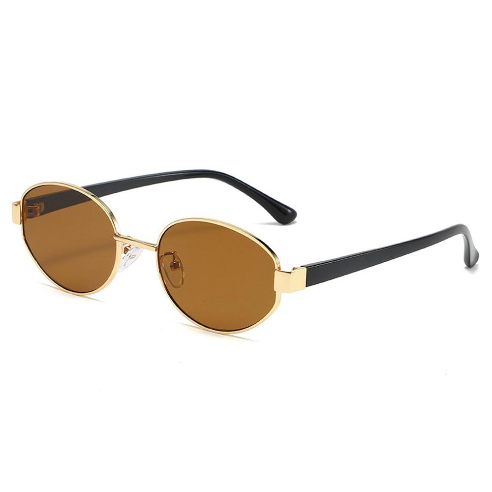 Retro Driving Shades Outdoor Sports Punk Style Eyewear Oval Frame Sunglasses  for Women & Men