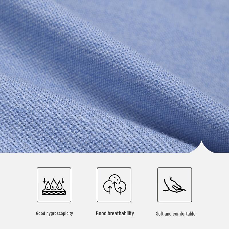 Goldlion Men's Pure Cotton Short-Sleeve Polo Shirt