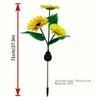 3-Head Solar Sunflower Garden Lamp: Outdoor Lawn Stake Decoration
