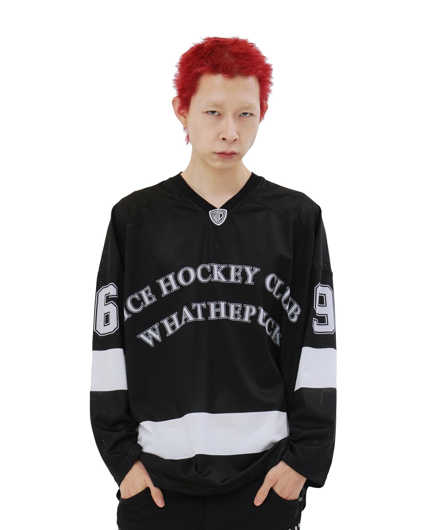 What The Fuck Wtp Arch Logo Mesh Hockey Jersey Black L Size