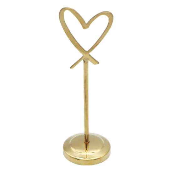 Metal Place Card Base Hollow Heart Table Number Holder, Love Stand, Holders Clip for Photos, Food Signs, Memo Notes, Weddings, Birthdays, Restaurants