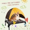 Elevated-Dog Bed with Canopy-Outdoor Dog Bed Cooling Raised Dog Cot Pet Tent