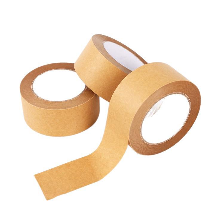Biodegradable Buffalo Leather Paper Tape - Tearable, High-Adhesion Kraft for Writing, Picture Frames, Packaging, and Box Sealing