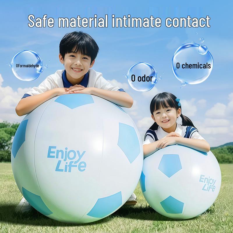 

Inflatable Giant Football Toy for Parent-Child Play 60 cm небо синє кольору