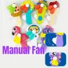 Adorable Handheld Cartoon Fan For Kids Cute Animal Portable Hand Press Fan For Students And Travel