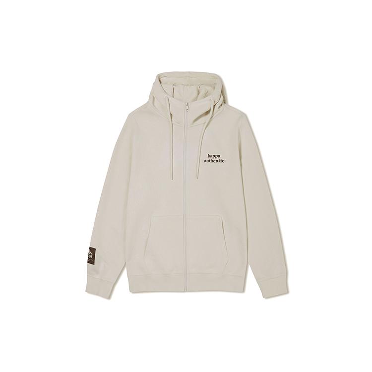 Kappa Sweatshirts Men's Malt Beige Brown-6337 Hooded Moderate Regular K0E12MK70