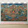 VIKAMA Intricate Thangka Tapestry Which Has Added A Sacred Cultural Vibe Ideal For Home Office Guesthouse And Meditation Space