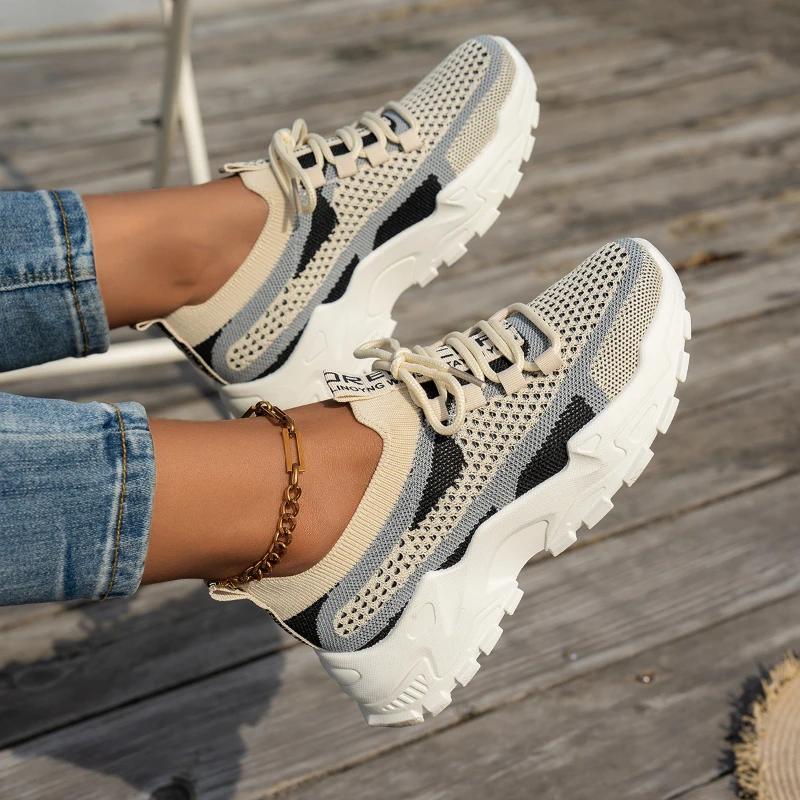 Fashion Women Shoes Summer 2025 New Four Seasons Versatile Thin Breathable Casual Shoes Large Fashion Sneakers Women Zapatos De Mujer