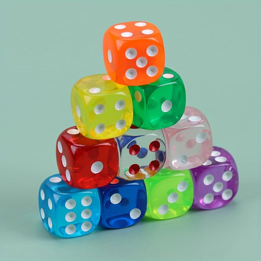 

Набор из 10 цветных прозрачных кубиков, идеально подходящий для детей и взрослых. Стандартные игровые кости размером 14 мм, 6-сторонние, для развлечения!
