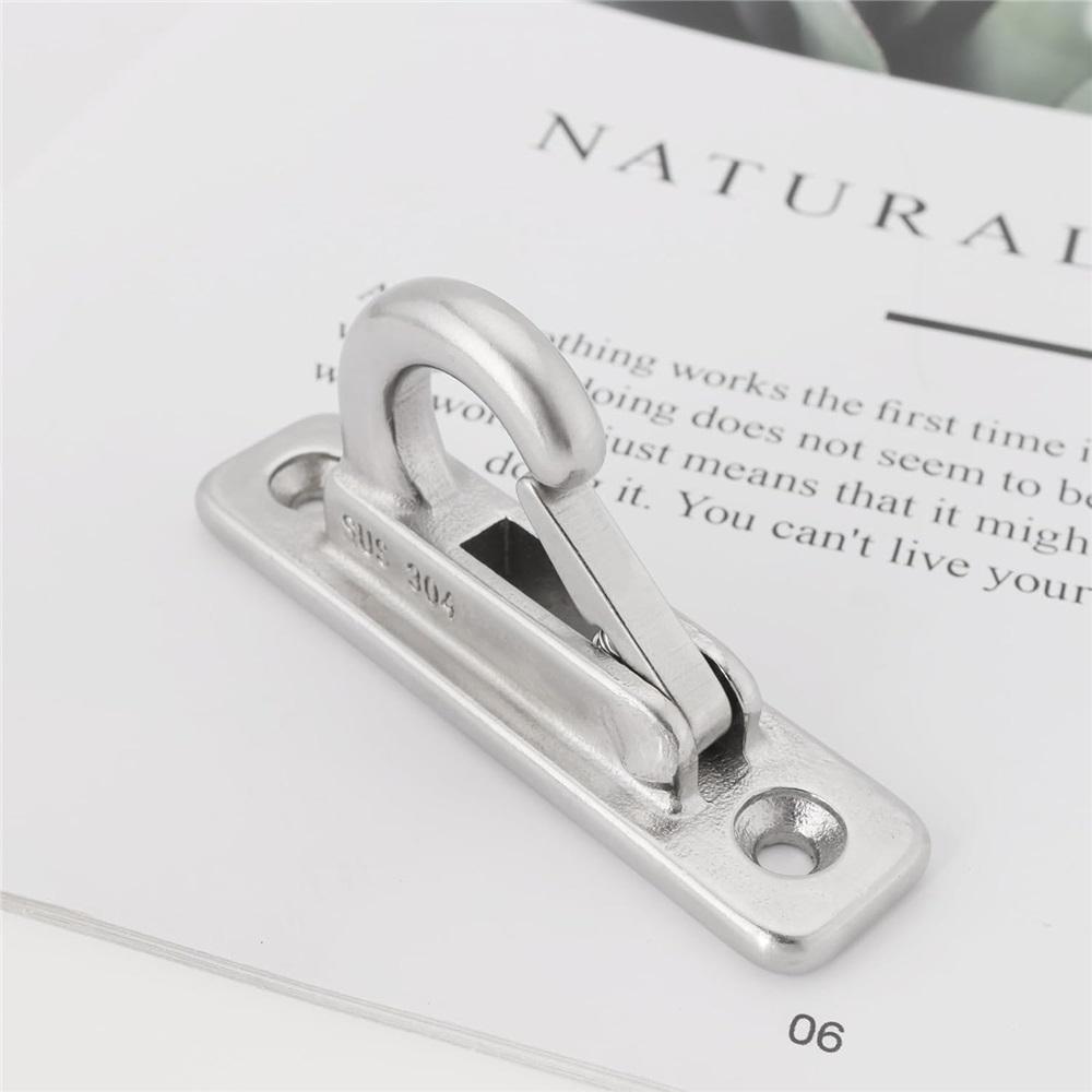 4pcs Marine Fending Hooks 304 Stainless Steel Boat Fender Hooks Marine Hooks Boat Hooks Spring Hooks For Boats Trailers, 70x17mm